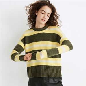 Madewell Striped Fulton Rolled Neck Pull-over Sweater Size Medium